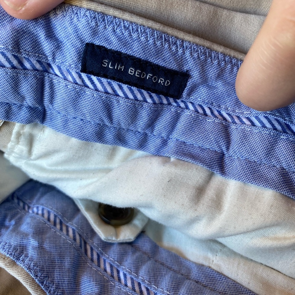 J. Crew Blue and White Striped Shirt